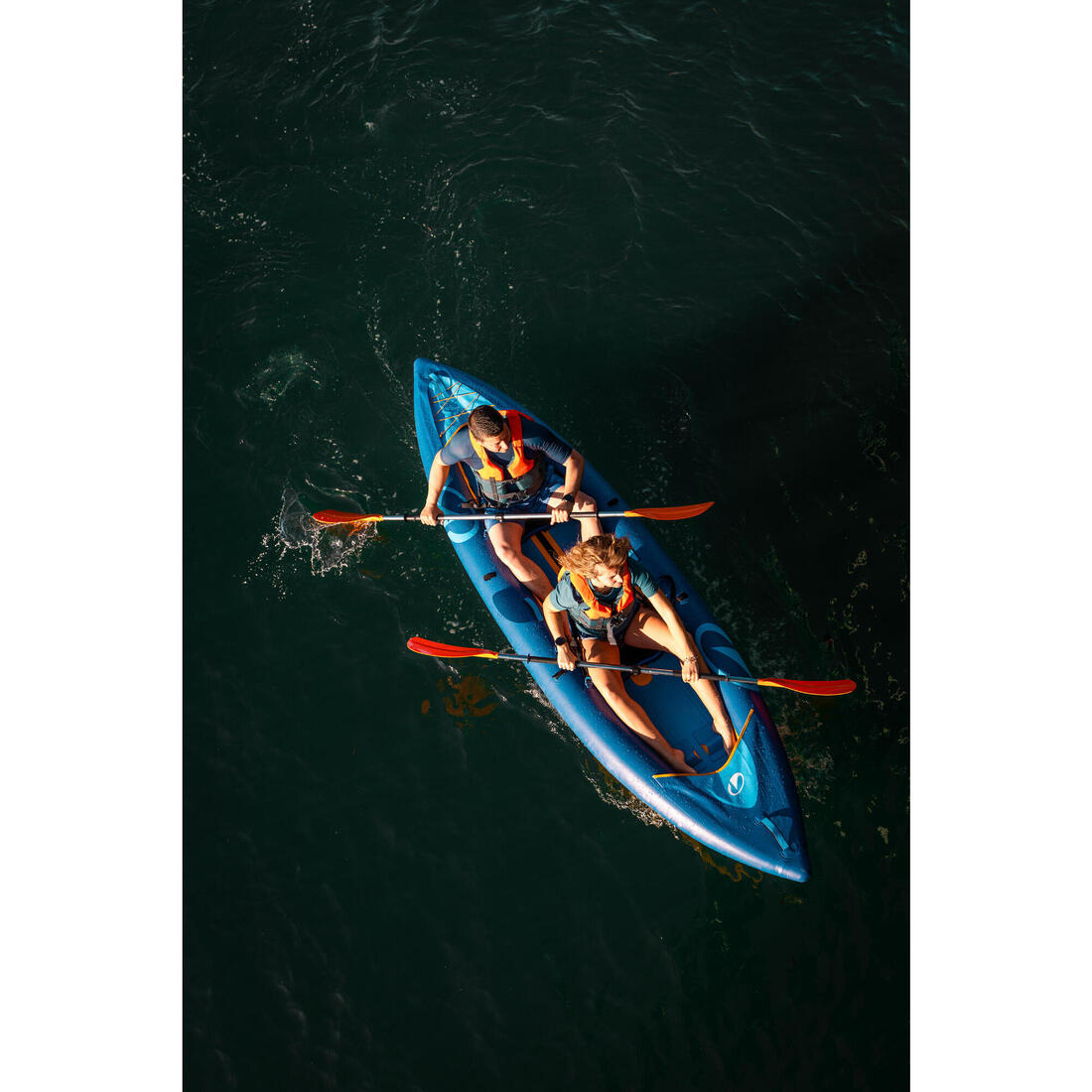 Canoë kayak gonflable de randonnée 1-2 places, Tribord 100 Confort