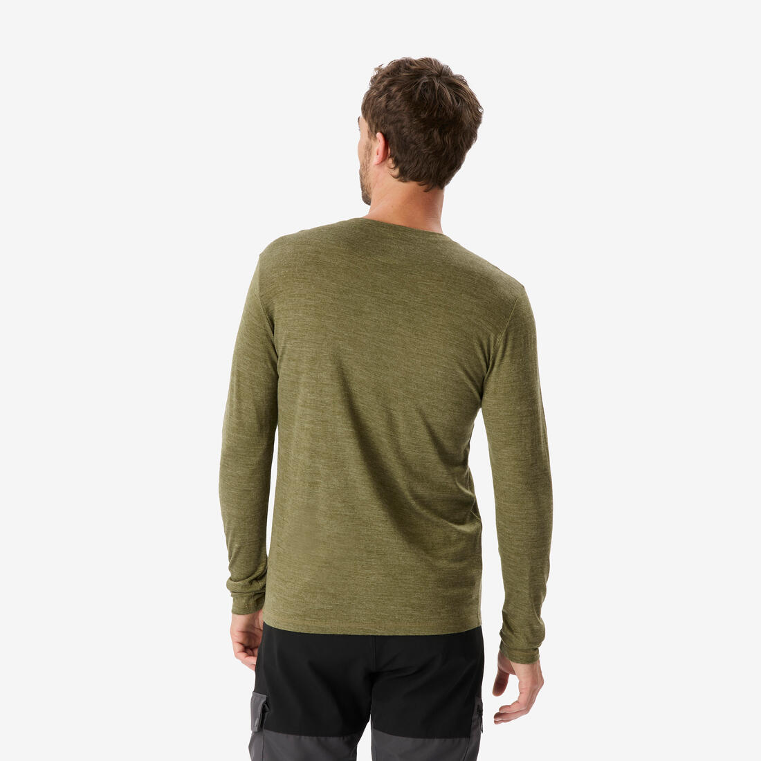 T-shirt manches longues de trek en laine mérinos homme, Merino Fresh