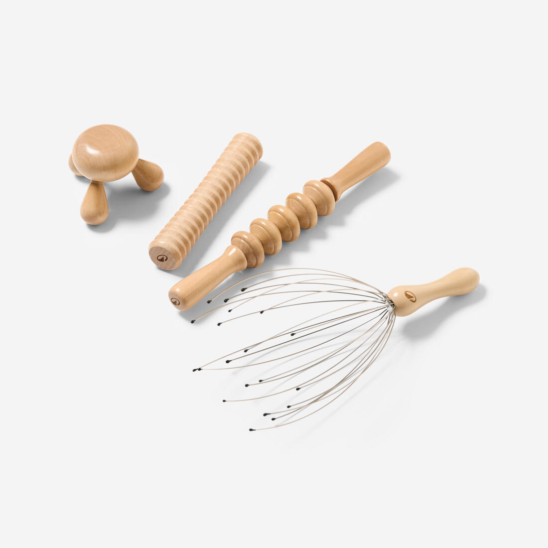 Coffret 4 accessoires de massage en bois