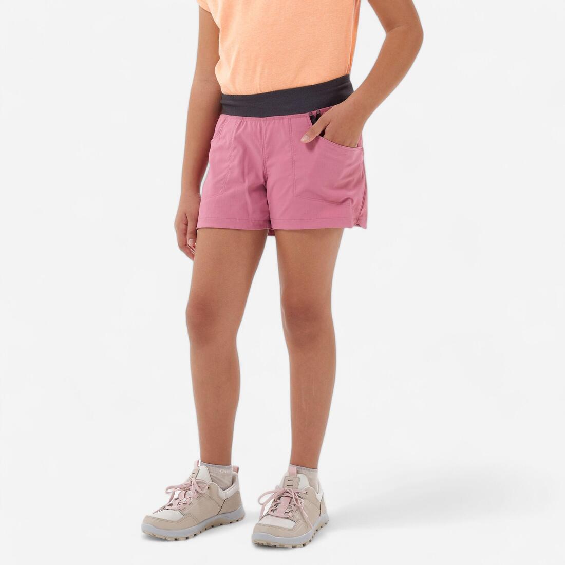 Short de randonnée enfant -  MH500 gris foncé - 7 15 ans