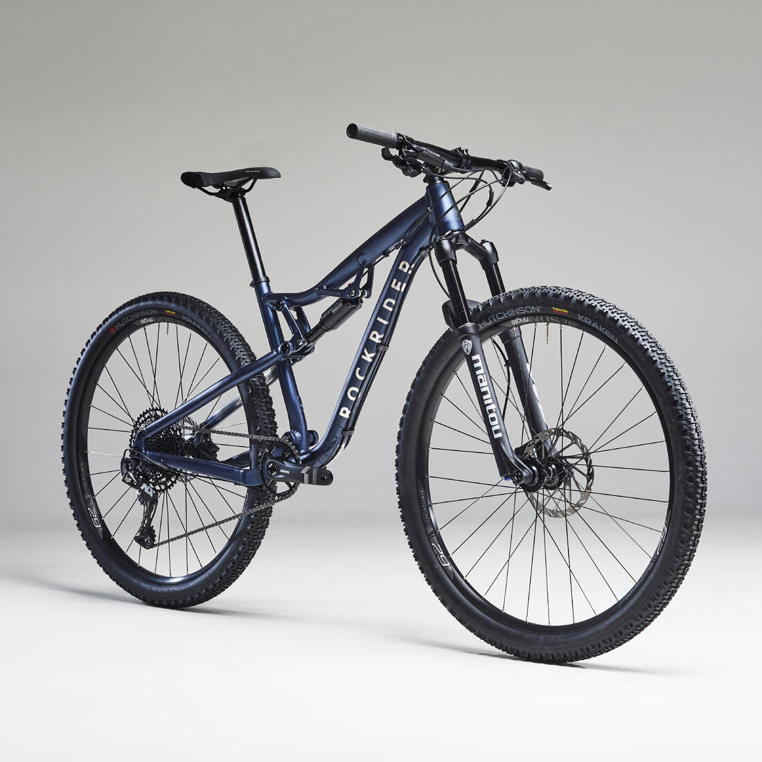 Vélo VTT CROSS COUNTRY RACE 100 S cadre aluminium Bleu