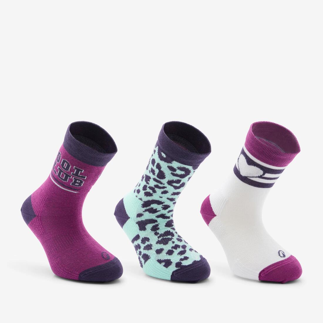 Chaussettes de sport hautes enfant, violet et