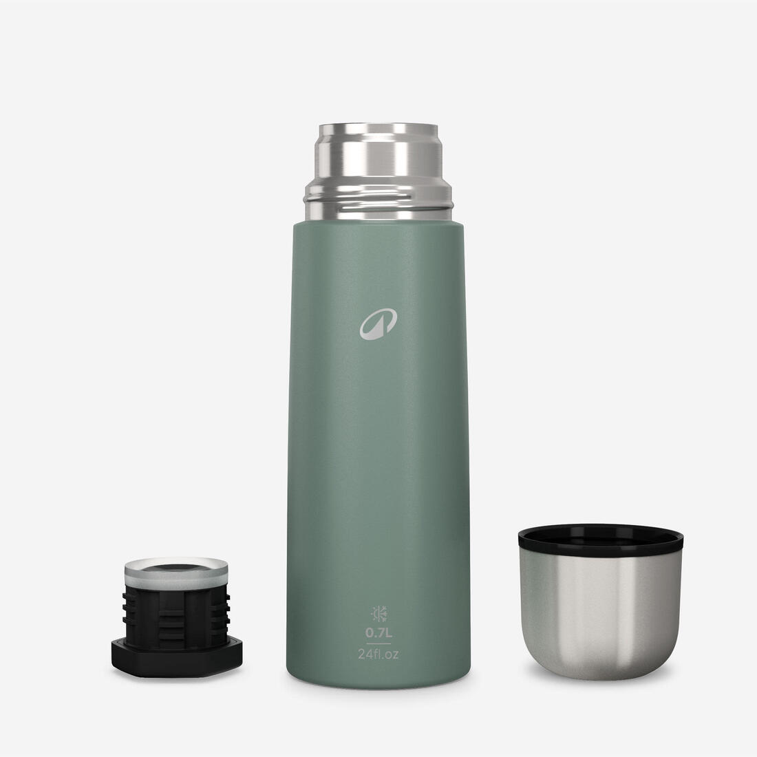 Bouteille isotherme inox 0,7L avec gobelet pour la randonnée