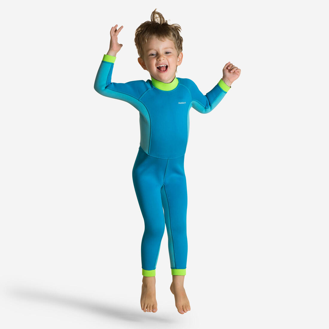 Combinaison Néoprène Natation  Jeune Enfant - TI WARM - Bleue – bleu caraïbes