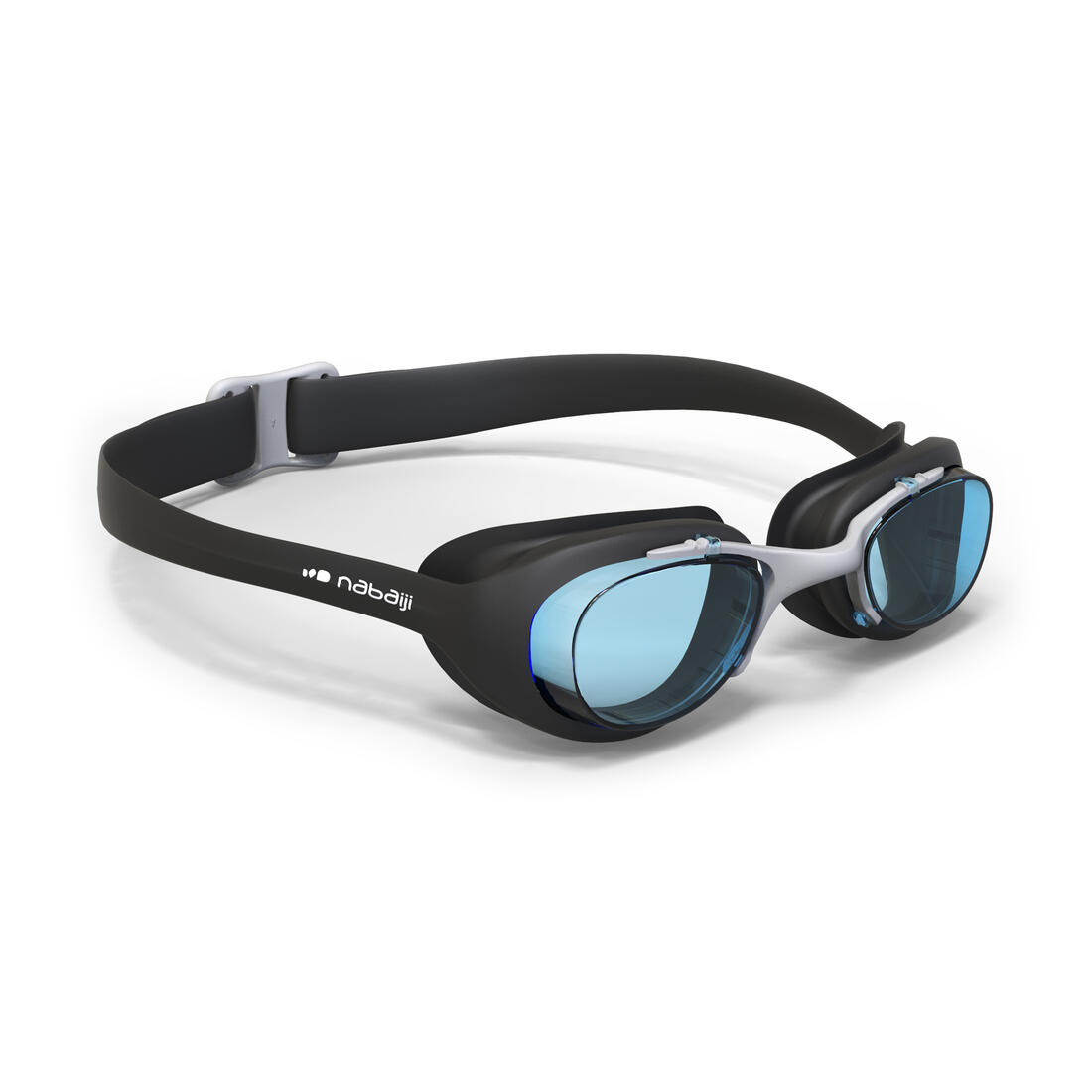 Lunettes de natation xbase - verres clairs - taille unique - noir bleu