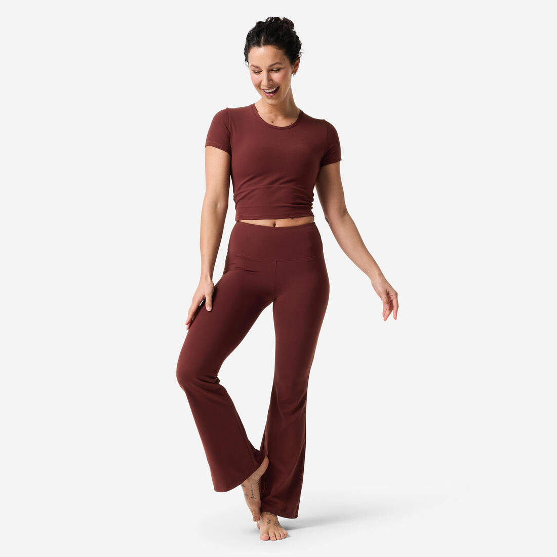 Legging de yoga et pilates flare et doux femme