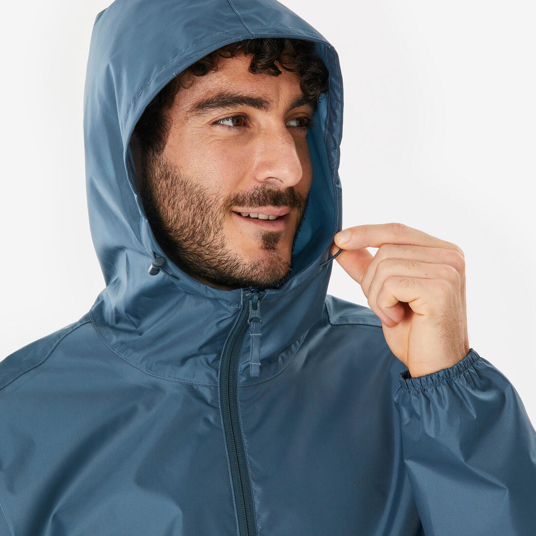 Veste de randonnée coupe-vent imperméable homme, Raincut Full Zip