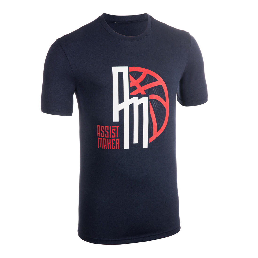 T-SHIRT / MAILLOT DE BASKETBALL HOMME TS500 BLANC 6 PHOTOS – bleu marine