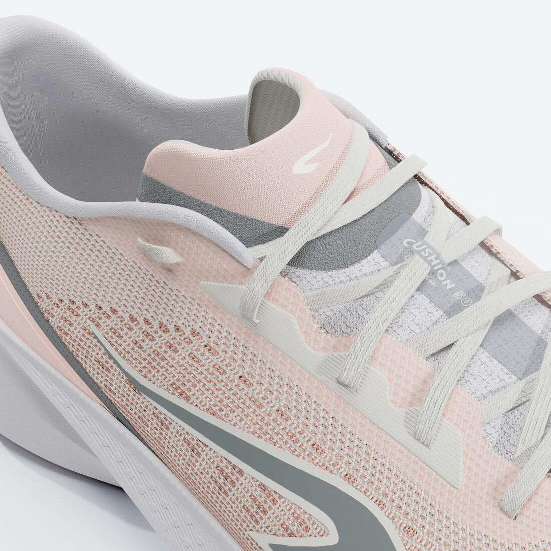 Chaussures de Running Femme, Kiprun Cushion 500 Blanche