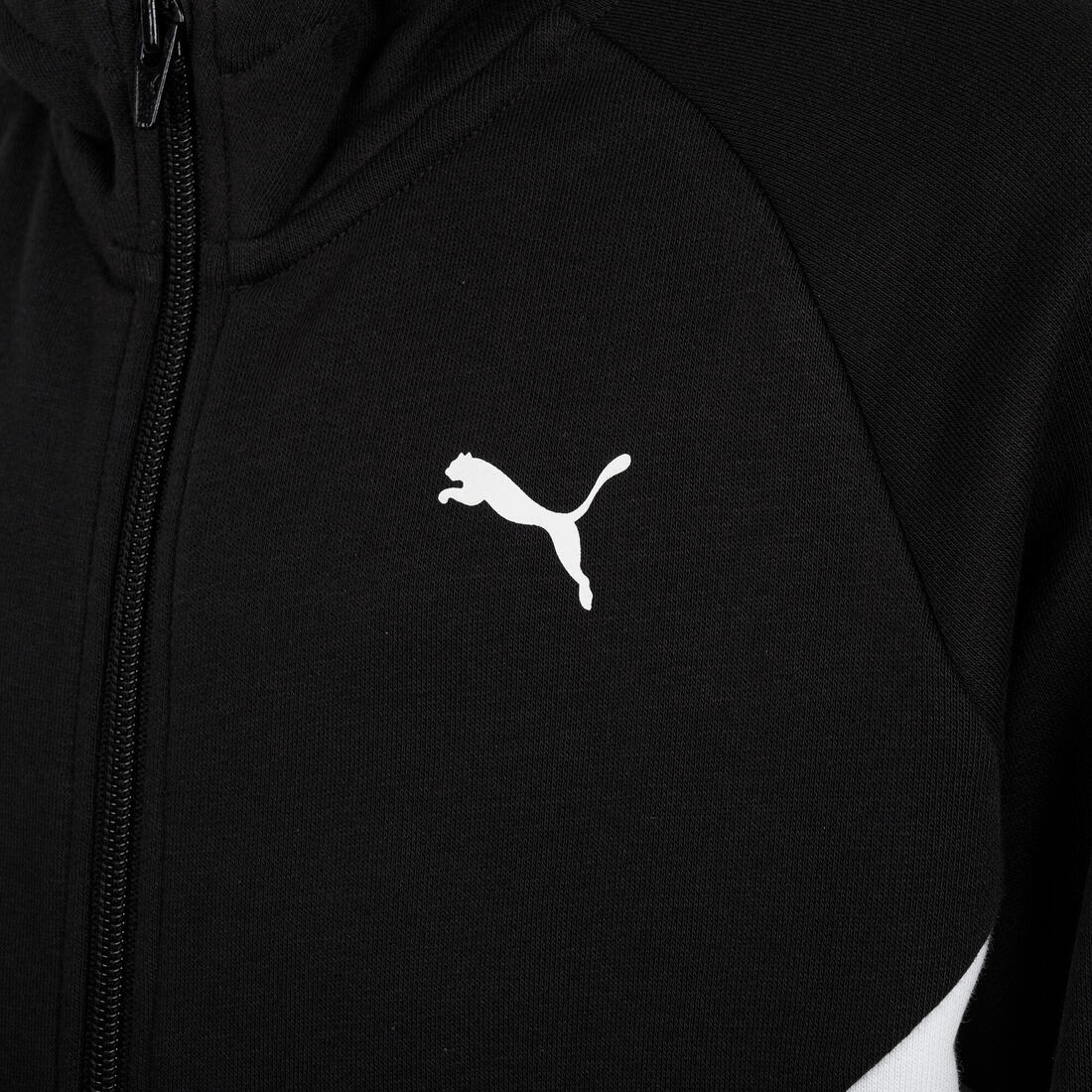 Veste zippée à capuche enfant, noir et blanc
