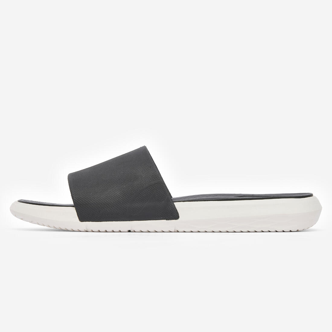 Claquettes de piscine homme, Fit 900 noir blanc