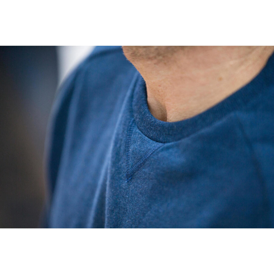 Sweat Fitness homme - Crew 100 gris schiste