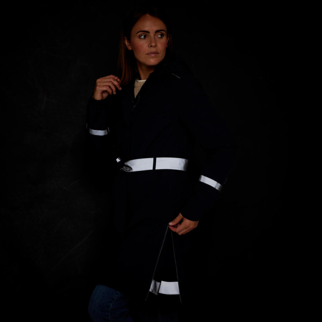 Trench femme imperméable avec capuche - vélo ville