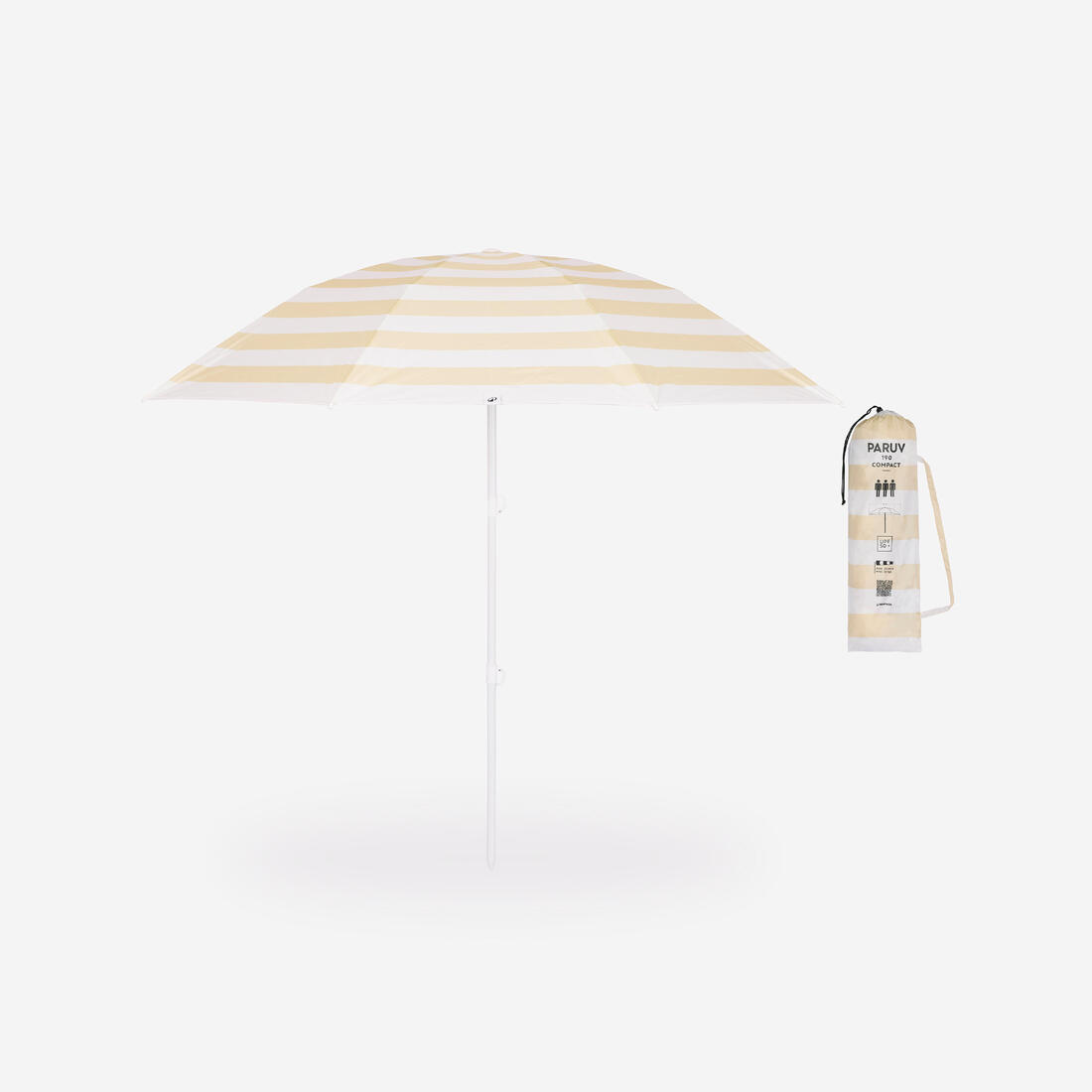 Parasol de plage compact 3 places UPF 50+ - Paruv 190