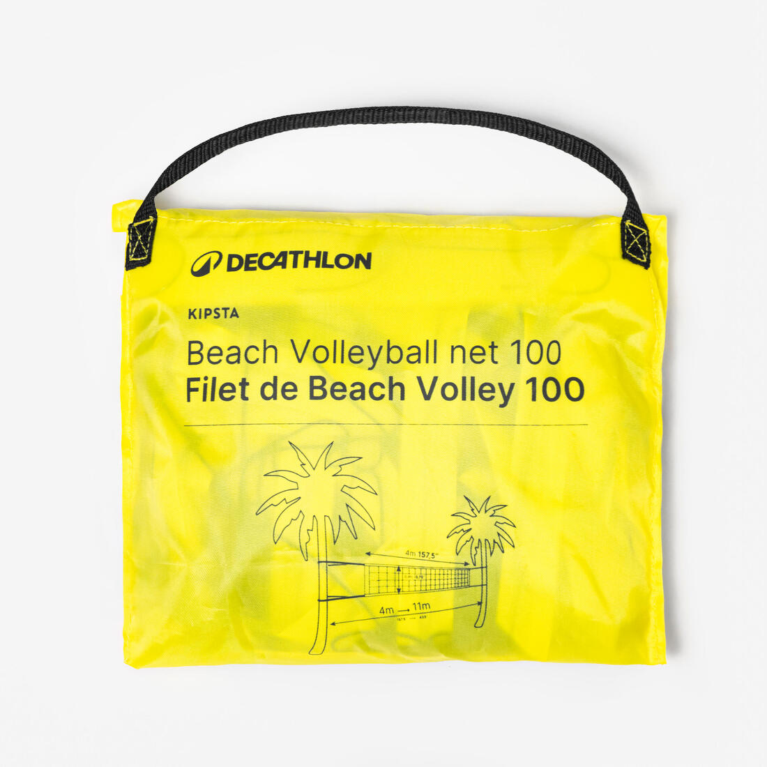 Filet de beach-volley BV100 jaune