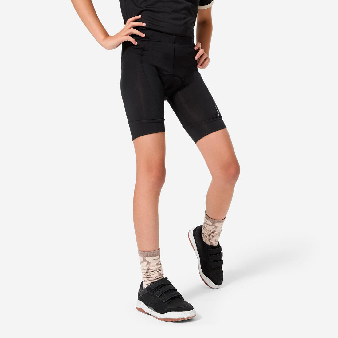 CUISSARD VÉLO ENFANT 100 NOIR 7-13 ANS