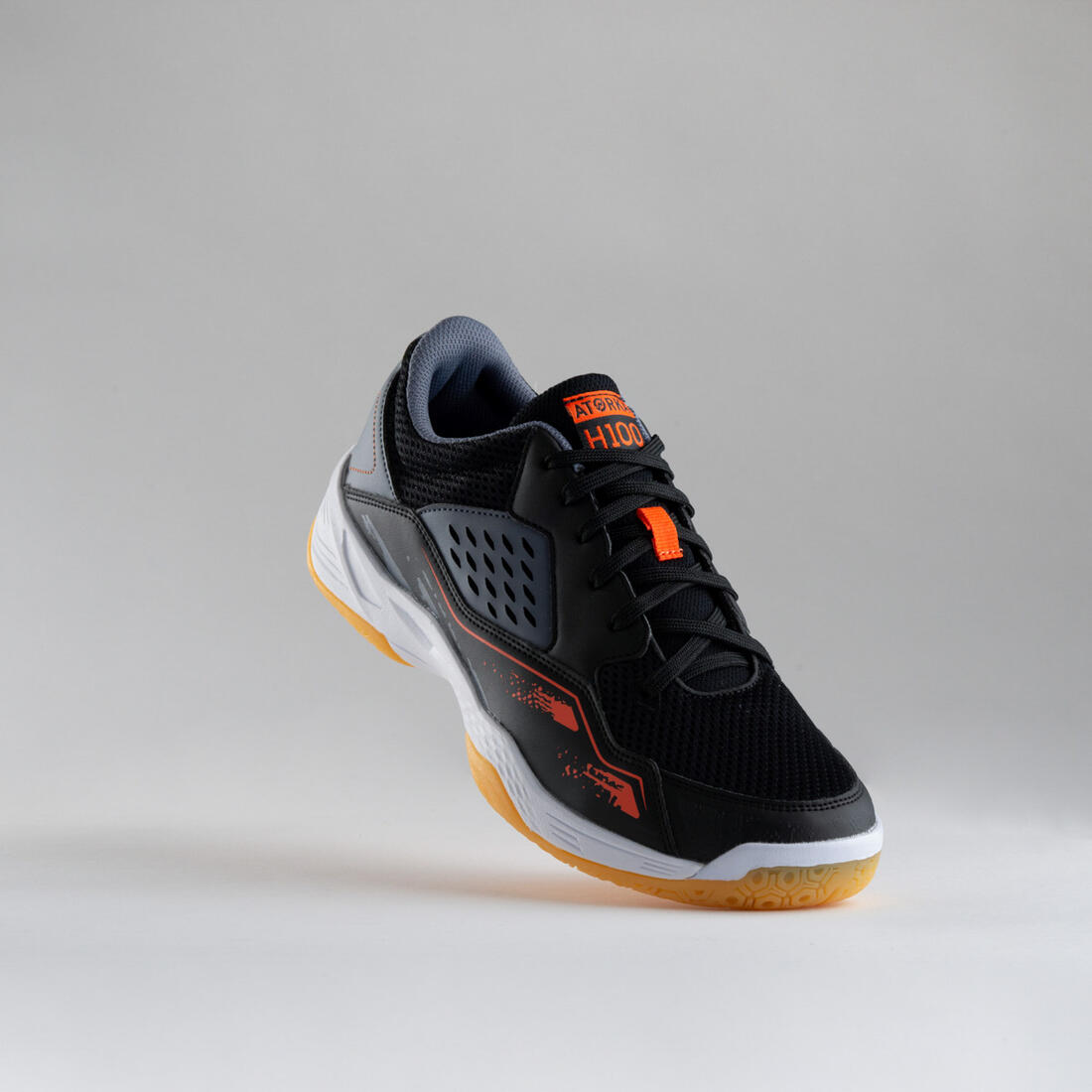 Chaussures de handball Homme - H100 gris noir orange