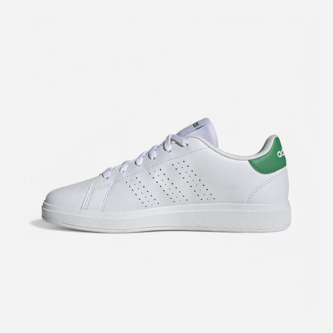 Chaussure Adidas ADVANTAGE enfant - blanc et vert – blanc