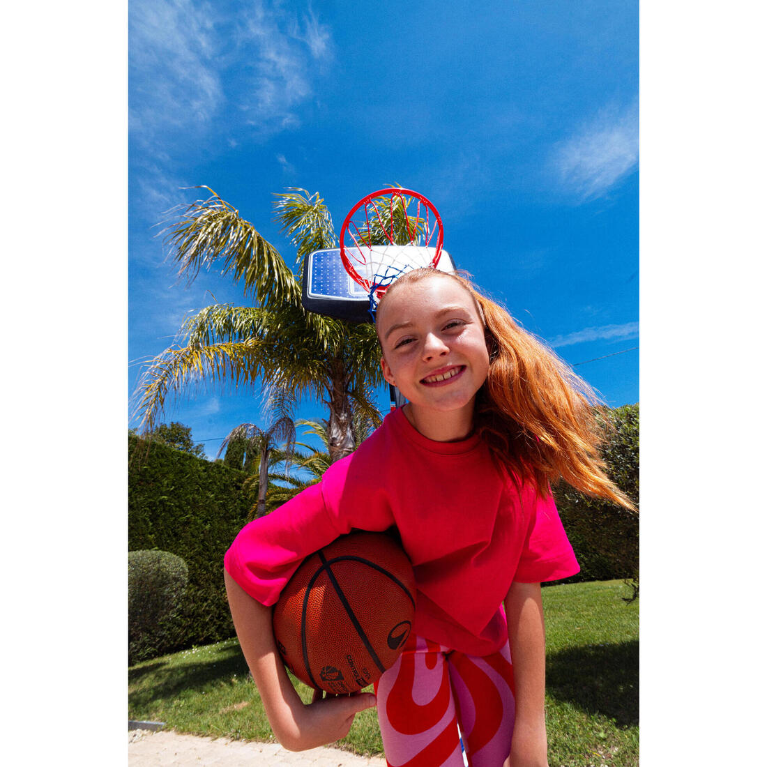 Panier de basket Enfant Dunk sur pied réglable 1,60m à 2,20m - K900