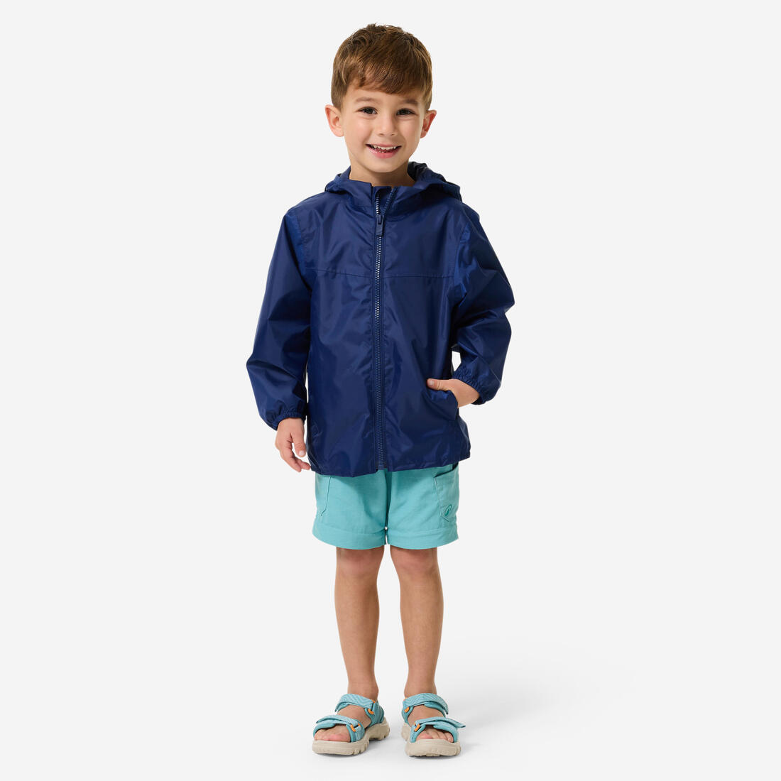 Veste imperméable de randonnée enfant 2-6 ans, MH100 zip kid