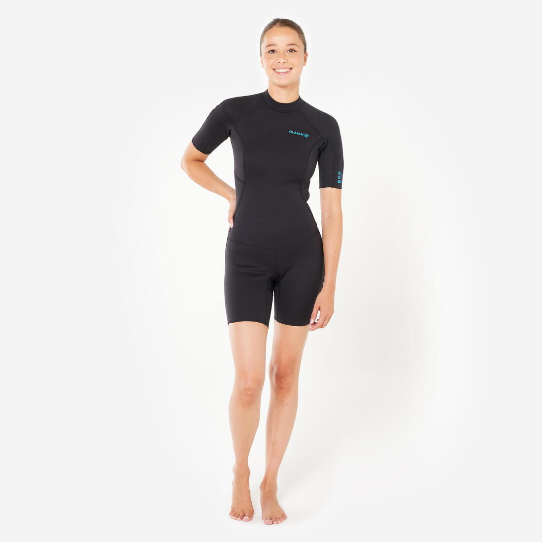 Combinaison surf shorty 100 néoprène 1,5mm femme