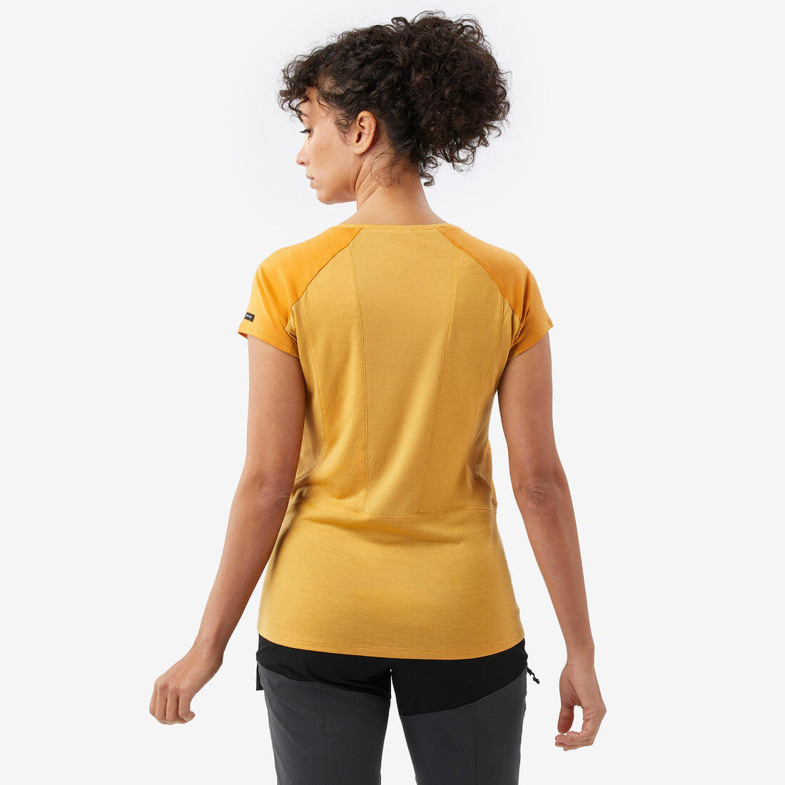 T-shirt de trek manches courtes en laine mérinos - Femme - MT500