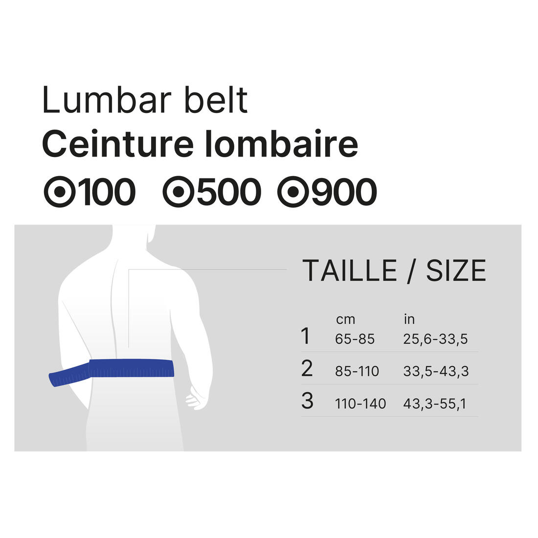 Ceinture de maintien lombaire avec straps réglables niveau 4