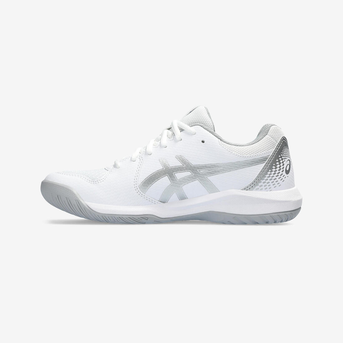 Chaussures de tennis Femme multicourt - Gel Dédicate 8 blanc argent