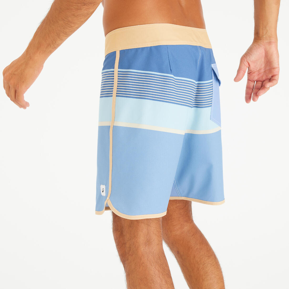 Boardshort surf short de bain surf mi-long 18" homme, 500 Marin