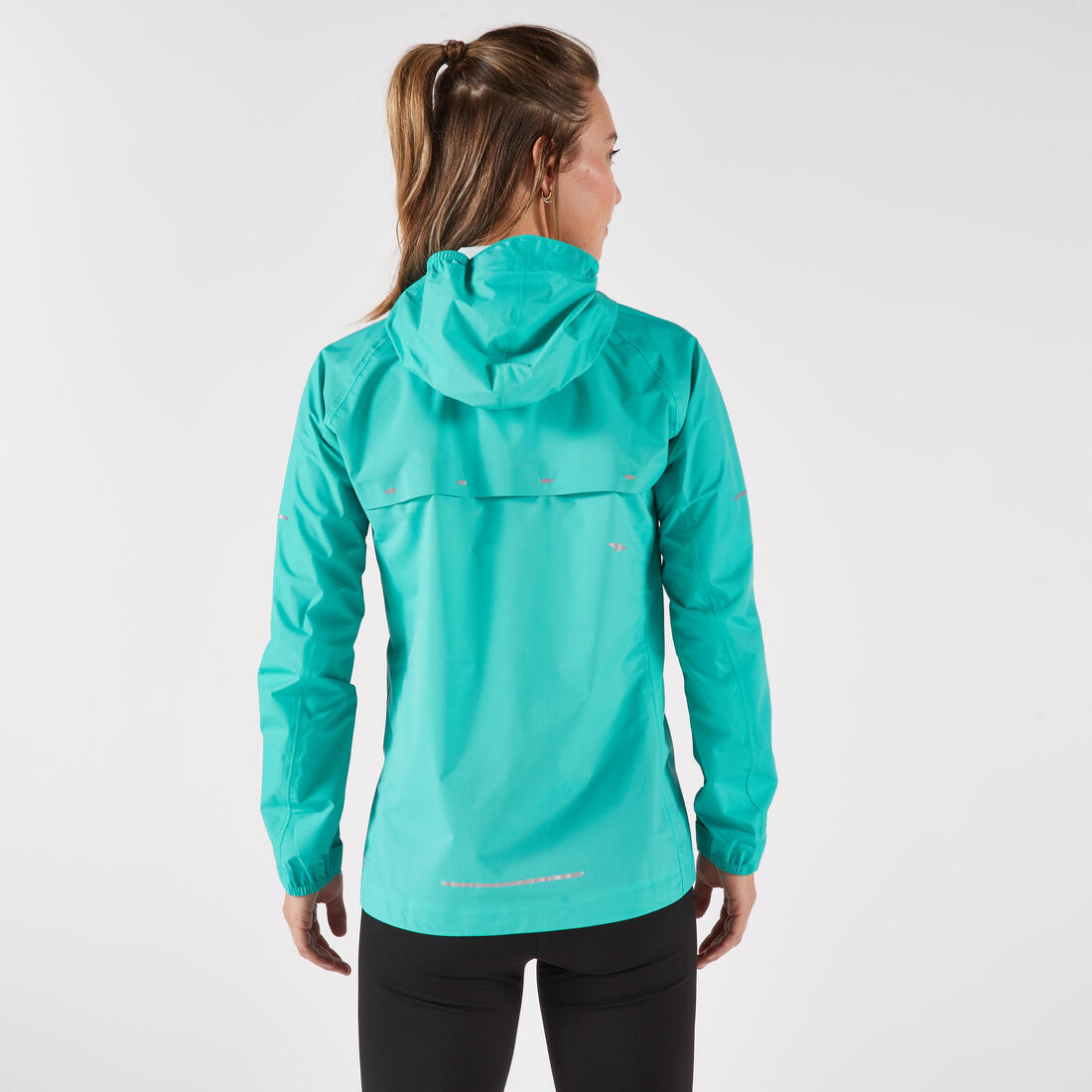 Veste running imperméable Femme, Kiprun Run Rain 900 gris foncé