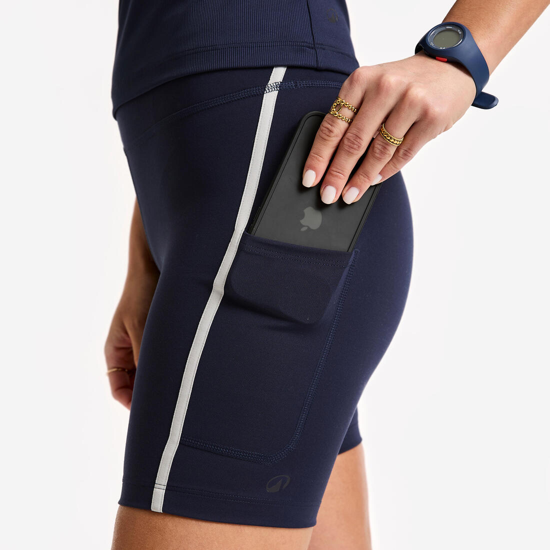 Cycliste avec bandes femme foncé