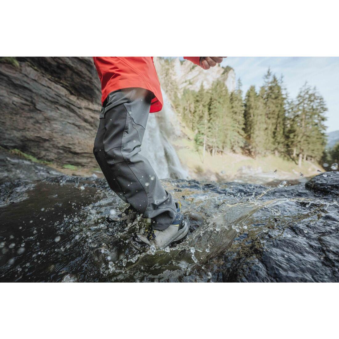 Pantalon de randonnée softshell - mh550 noir - enfant 7-15 ans