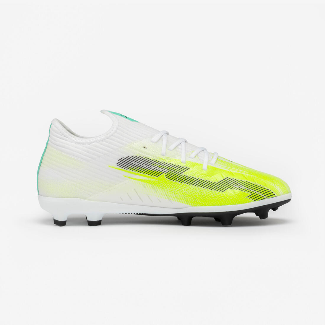 Chaussures de football enfant a lacets CLR FG White Yellow Meteor