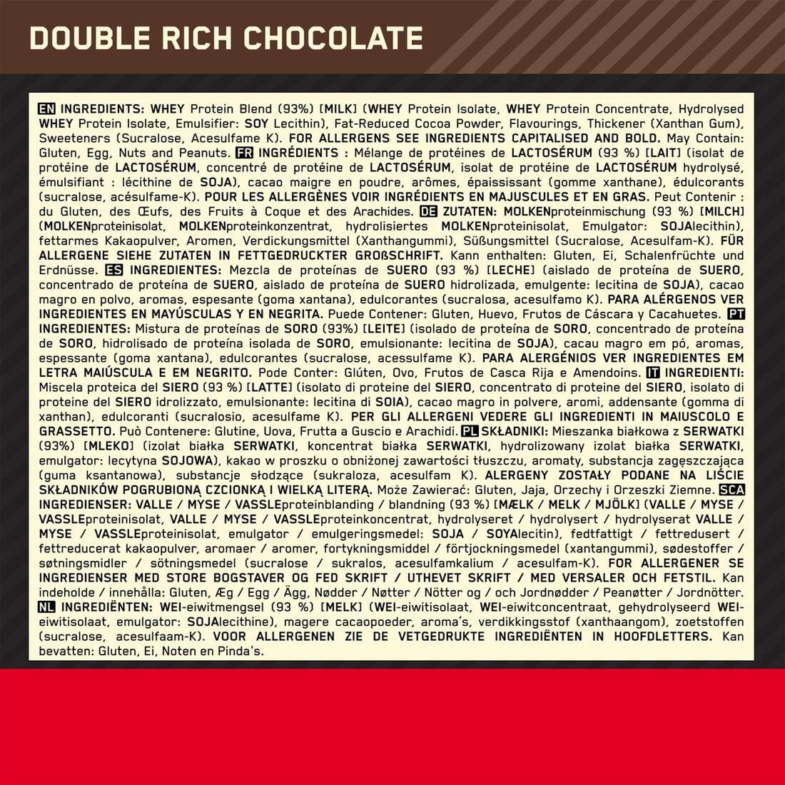 Proteine whey gold standard double rich chocolat 2,2kg