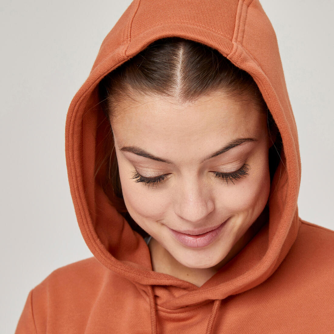 Sweat à capuche en coton fitness femme