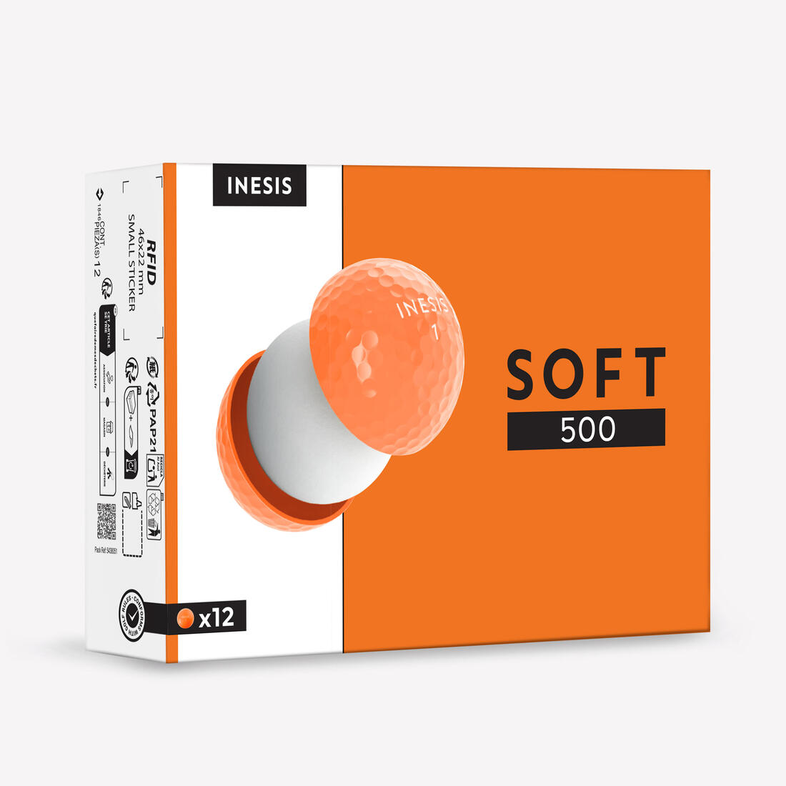 Balles golf x12 - INESIS Soft 500