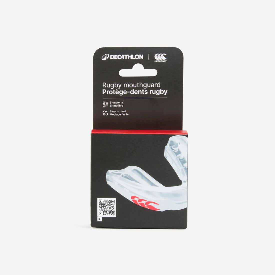 Protege dents de rugby adulte - MG500 Canterbury Blanc Rouge
