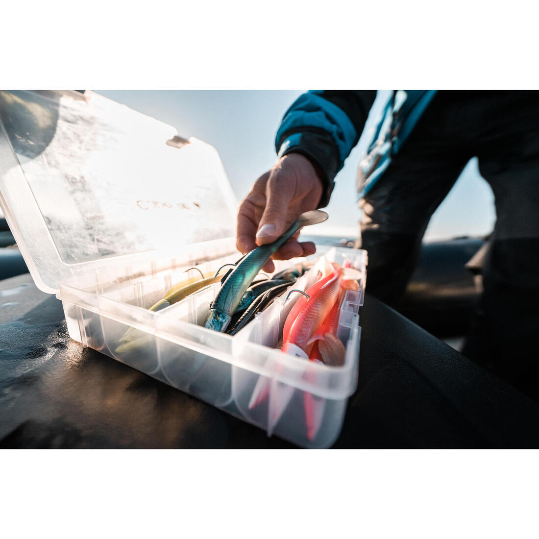 COMBO leurres souples shad lançon EELO 200 48gr FLUO