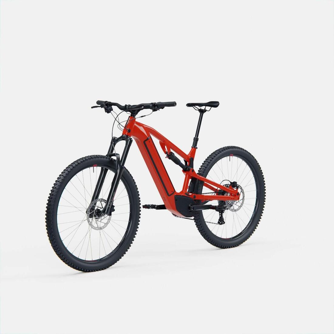 Vélo VTT électrique tout suspendu 29" - E-EXPL 520 S Rouge vif