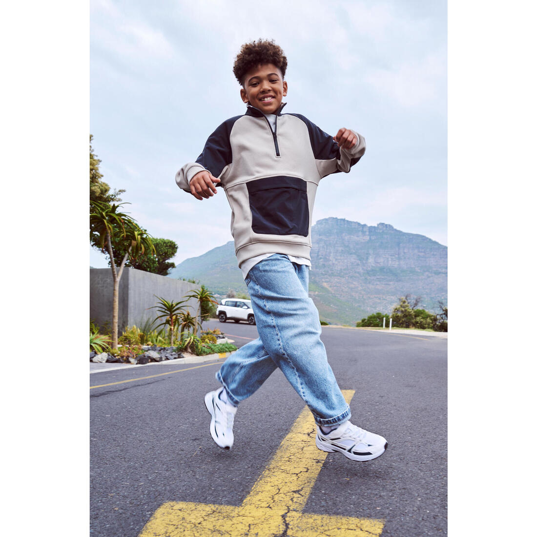 Baskets à scratch légères et respirantes enfant, OG2K vert blanc et
