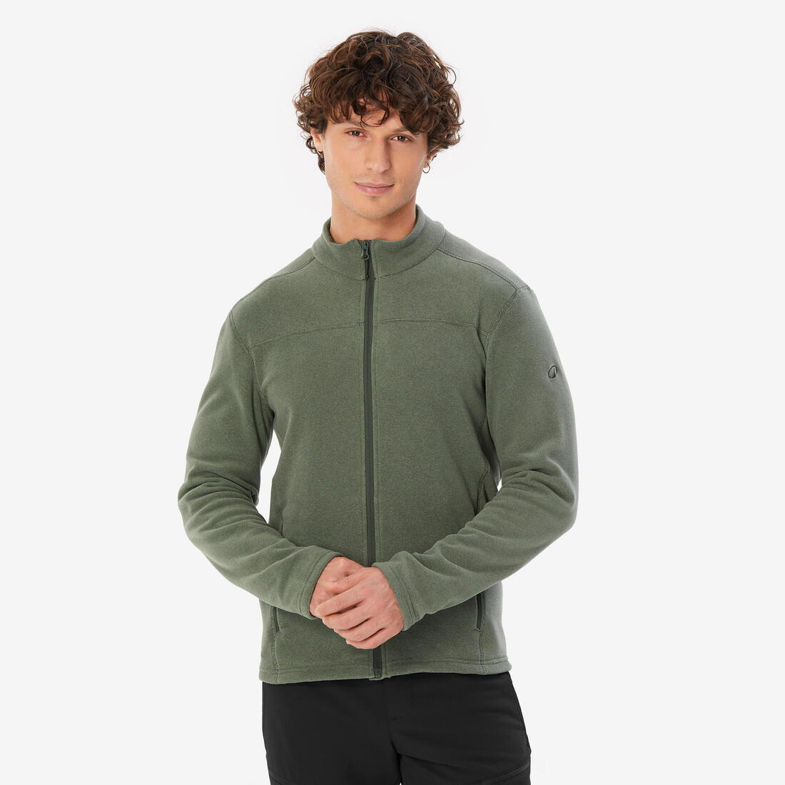 Polaire de randonnée montagne homme, MH100 full zip