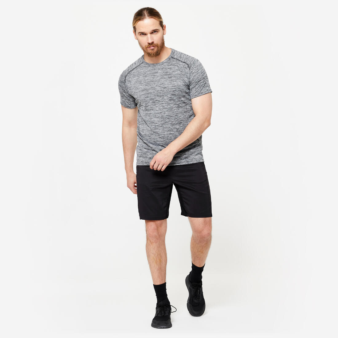 T-shirt de cardio respirant homme, gris