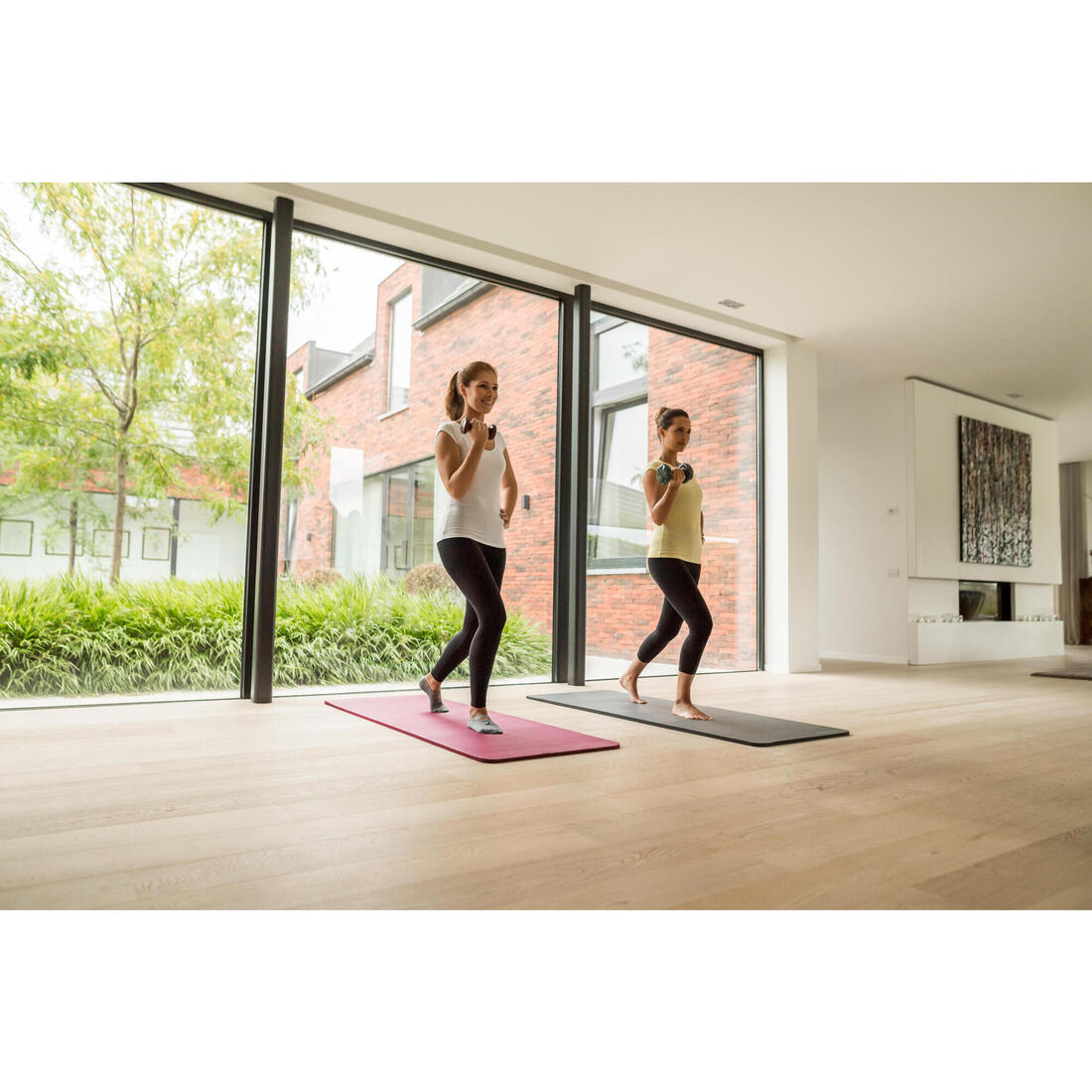 Paire d'haltères fitness 2*0,5 kg, fonte en partie recyclée, bleu marine