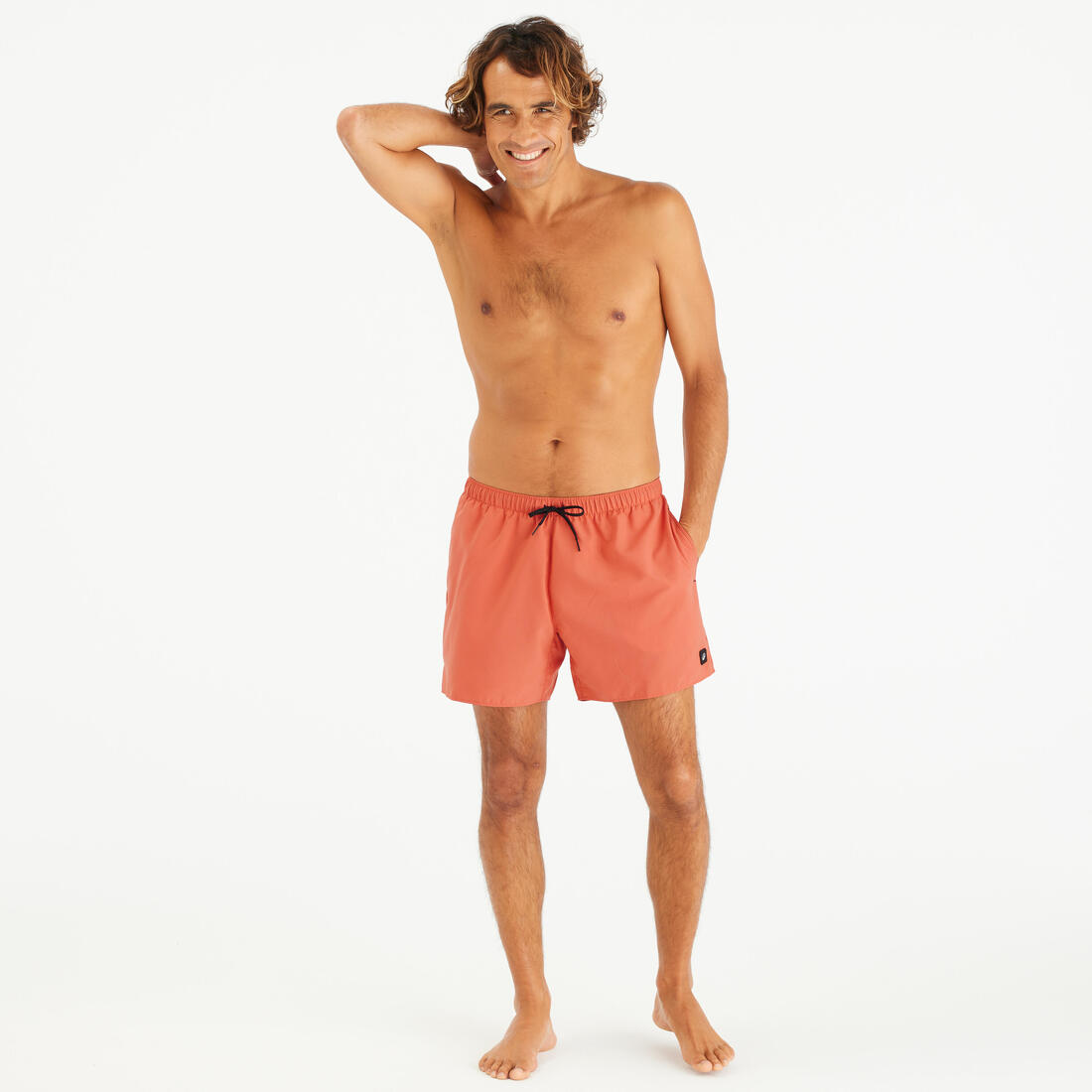 Boardshort surf 100 Court 15" Homme - Hendaia pockets Khaki