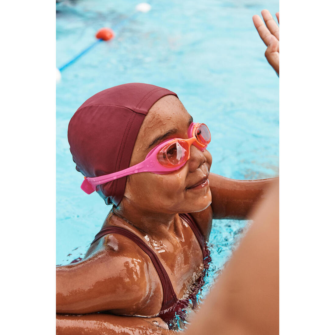Kit de natation Fille : maillot de bain, lunettes, bonnet, sac - 100 Violet