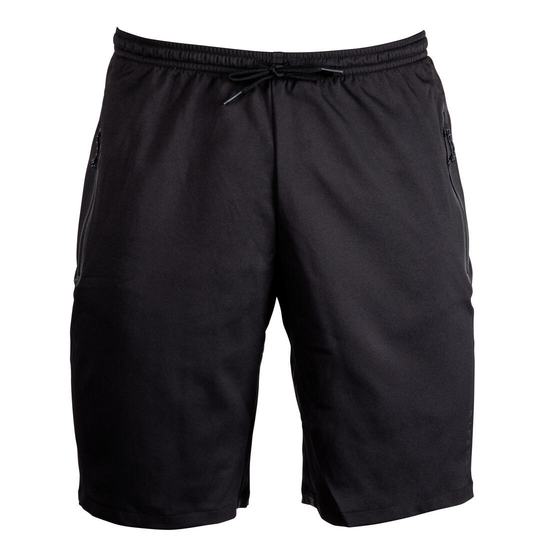 Short de football avec poches zippées adulte VIRALTO ZIP noir et