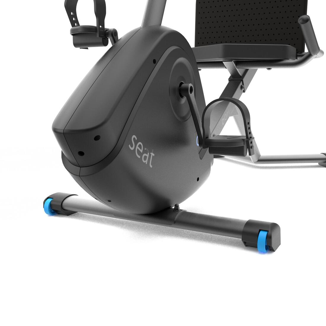 Vélo d'appartement semi allongé domyos eb seat connecté