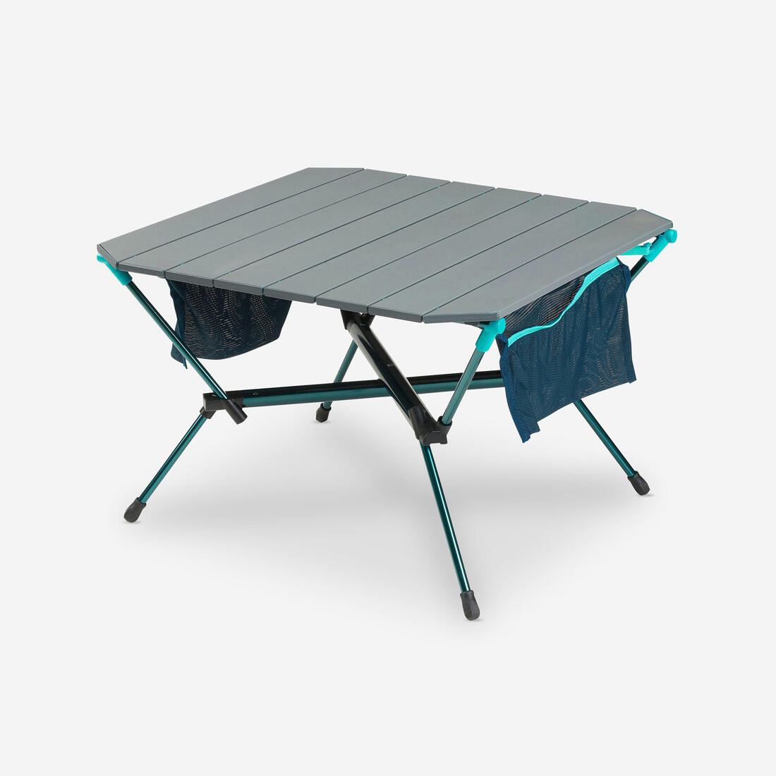 TABLE BASSE COMPACTE DE CAMPING 500 – bleu canard