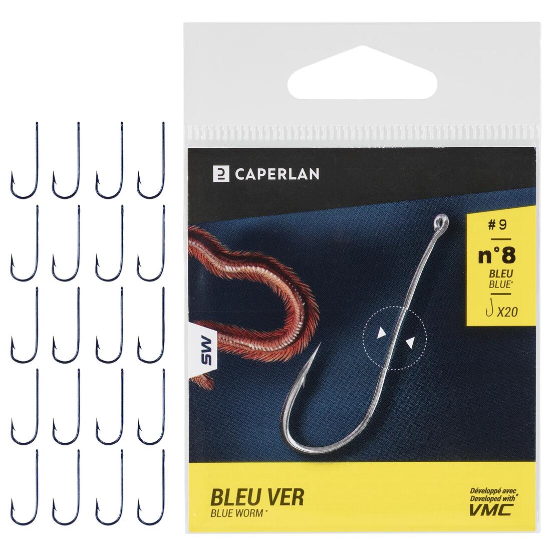Hameçon à oeillet  BLUE  WORM pêche en mer