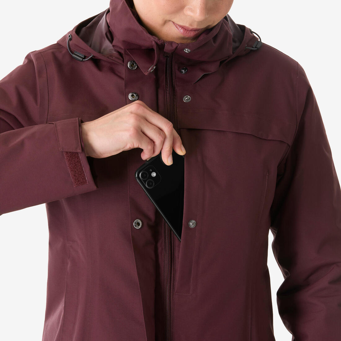 Veste de randonnée 0°C chaude femme, NH100 3en1